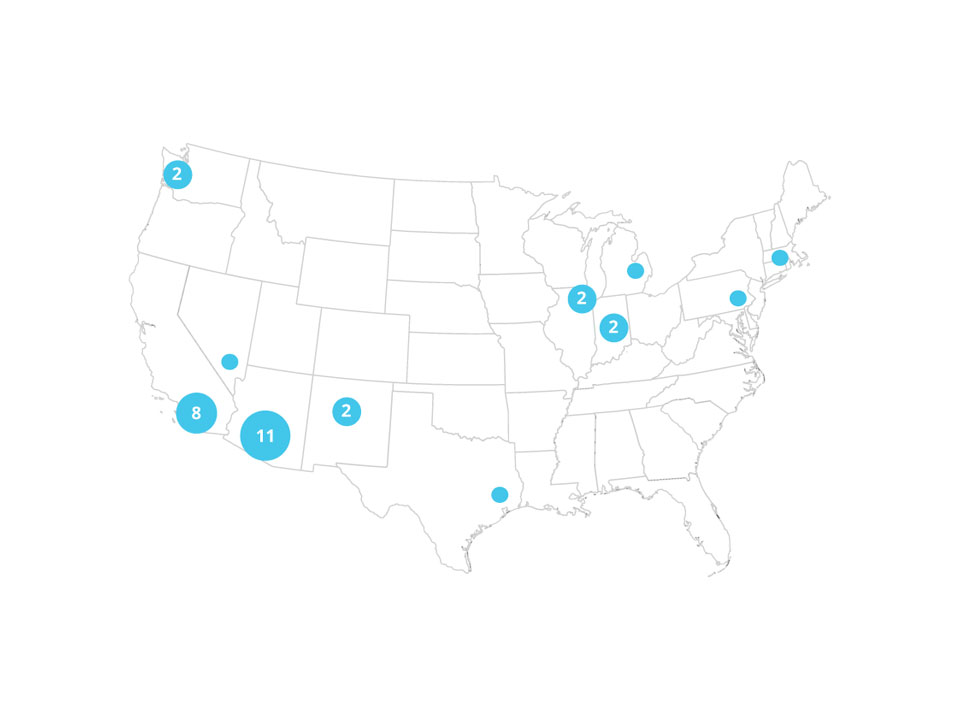 practice management locations across the country